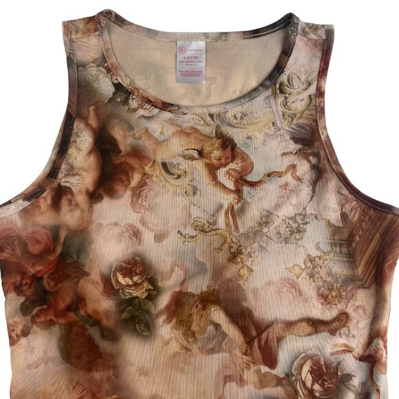 No Boundaries Sleeveless Tank Top Shirt Womens Large Angel Print New - Picture 4 of 11
